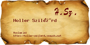 Holler Szilárd névjegykártya