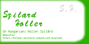 szilard holler business card
