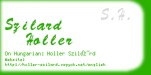 szilard holler business card